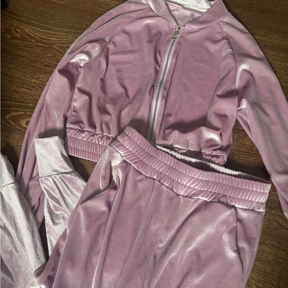 Two piece pink jogger set